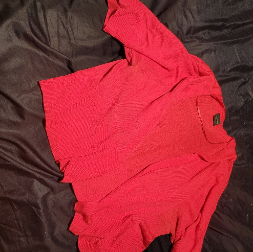 SOLD Hot pink crop cardigan